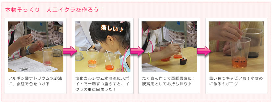 本物そっくり！人工イクラを作ろう