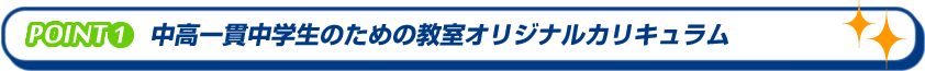 中高一貫中学生のための教室オリジナルカリキュラム